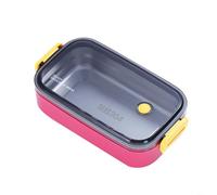Stainless Steel Lunch Box 2 Layer Design for Easy Portion Control and Convenient Heating Portable for Busy Lifestyles (Single-layer Red)
