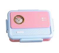 Stainless Steel Lunch Box - 26.3x19.4x7.5cm Snack Containers | Metal Portable Lunchs Container with Airtight Lid and Compartments for Salad Sandwich Meal Men Women KidsSet