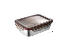 Stainless Steel Lunch Box 4/3/2Pcs 304 Stainless Steel Food Lunch Bento Box Sealed Leakproof Travel Storage Household Pickle Microwave Heating Lunchboxs(600ml)