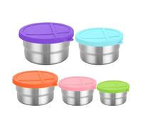 Stainless Steel Lunch Box - 550g Metal Food Container, Freshness-Preserving Design Nesting Bowl Storage Set | Reusable Round Meal Prep Bowls for Kitchen Travel Picnic Camping School Daily Salad Carry