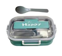 Stainless Steel Lunch Box For Kids,Multifunctional Storage Boxes For Adults With Cutlery - Three Compartment Food Storage For Preschool Kindergarten School Travel Camping Excursions