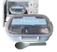Stainless Steel Lunch Box Intended For Adults | Stainless Steel Snack Container Complete With Cutlery,Three Compartment Food Storage For Preschool Kindergarten School Travel Camping Excursions