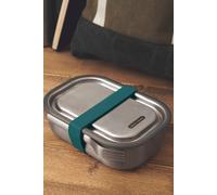 Stainless Steel Lunch Box - Ocean Black + Blum Blue One Size