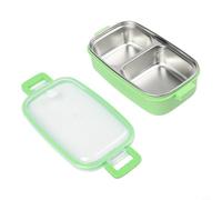 Stainless Steel Lunch Box with Leak Proof Silicone Sealed Lid and Multiple Compartments for Fresh and Organized Meals (Green)