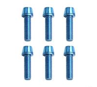 Stainless Steel M5 18mm Stem Screws with Washers for Secure Front Fork Mounting, Anti-Fall Glue Process Compatible with Electric Scooter Drum(Blue)
