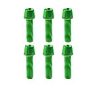 Stainless Steel M5 x 18mm For Bike Stem Bolts Set with Washers for Front Fork Installation, Anti-Loosening Electroplated Screws Compatible with Electric(Green)