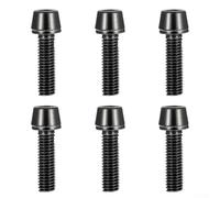Stainless Steel M5 x 18mm For Bike Stem Bolts Set with Washers for Front Fork Installation, Anti-Loosening Electroplated Screws Compatible with Electric(Black)