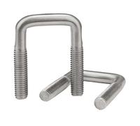 Stainless Steel M8 Round Square U-Bolts Pipe Clamp | Silver M8 Multiple Sizes, 2 Pcs, Usage: Pipe to Pipe, Greenhouse, Frames, Trailers, Boats(M8x25x100)