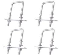 Stainless Steel M8 U-Bolts Nuts Plates Washers | Silver M8 Multiple Sizes 4 Pack for Pipes Wood Boats Plumbing Automobiles(M8*40*90)