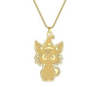 Stainless Steel Magic Cat Creative Personalized Jewelry Pendant Necklace