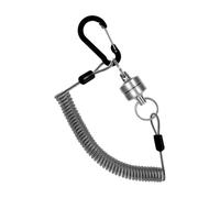 Stainless Steel Magnet Keychain | Telescopic Magnetic Suction Carabiner | Lanyard Design Outdoor Tool For Fishing, Camping, Hiking, Mountaineering, Exploration, Survival Gear