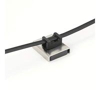 Stainless Steel Magnetic Cable Tie Mount for Cable Management at Home, Office, or Classroom - 26 x 23 x 6.3mm Thick - 6.1kg Pull - Pack of 20