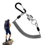 Stainless Steel Magnetic Clover Rope Carabiner - Magnetic Suction Metal Buckle,Lanyard Design Outdoor Supplies for Fishing, Camping, Mountaineering, Exploration