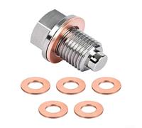 Stainless Steel Magnetic Drain Sized For M14 X 1.5 Threads Works With Standard Oil Change Procedures On Multiple Vehicles(M12X1.5)