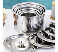 Stainless Steel Magnetic For Kitchen Seasoning Jar with Optional Lid, Designed for Storing Various Spices and Use as Egg Beating Basin, Compact and Functional for Home Use (16cm body (05 taste))