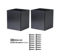 Stainless Steel Mailbox Post Enclosure | Adjustable Base Guard for Fences/Deck Railings | 3.3-6 Inch Fit | Weather & Lawn Mower Damage Protection | 16 Screws + Drill Bit