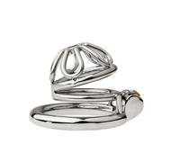 Stainless Steel Male Chastity Device Adult Cock Cage Penis Lock BDSM Sex Toys for Men Chastity Belt Bondage Gear & Accessories Gay Sex Toy BDSM White M 50Mm Arc Ring