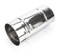 Stainless Steel Male Connector Chimney Flue Liner Pipe Joiner Coupler Multi Fuel, 140 mm (5.51")