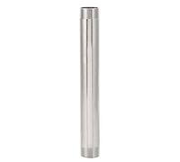 Stainless Steel Male Thread Screwed Pipe Nipple Connector Adapter Pipe Fittings 20cm (6 Minutes Extra Wire Extension Rod 20cm)