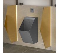 Stainless Steel Male Urinal SpillProof Mens Urinal Wall-mounted Men's Adult Urinals Intelligent Flushing Urinals Household/Commercial Sensor Male Toilet For Bathroom Hotel Garage Bar Public Places(Gra
