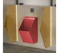 Stainless Steel Male Urinal SpillProof Mens Urinal Wall-mounted Men's Adult Urinals Intelligent Flushing Urinals Household/Commercial Sensor Male Toilet For Bathroom Hotel Garage Bar Public Places(Red