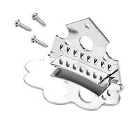Stainless Steel Mandolin Tailpiece with Screws Metal String Instrument Part Featuring Easy Installation and Accurate Tuning Silver Mandolin Accessory for Folk and World Instruments
