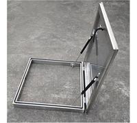 Stainless Steel Manhole/Cellar Exit Cover, Square Windproof Skylight Cover, Escape Hatch Cover(65 * 65cm)