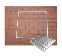 Stainless Steel Manhole Cover 304 Luxury Hidden Skimmer Lid Invisible Flush-Fit Sewage Basin Cover for Driveway Courtyard Pavement - 90x90cm (35.4"x35.4") 5cm Height