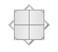 Stainless Steel Manhole Cover and Frame, Invisible Manhole Cover, Square Septic Tank Lid with Base, for Yard, Driveway, Pavement(30x30x5cm)