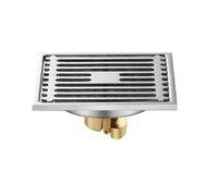 Stainless Steel Manhole Cover Bathroom shower square floor drain 10cmX10cm silver kitchen stainless steel(Plating LY)