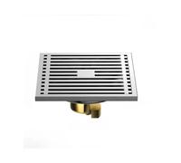 Stainless Steel Manhole Cover Bathroom shower square floor drain 10cmX10cm silver kitchen stainless steel(Wire drawing LY)