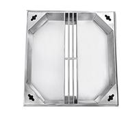 Stainless Steel Manhole Cover Drainage & Clog Protection Ideal for Streets Yards & Parks (60x60x5cm/24x24x2in) -Heavy-Duty Design