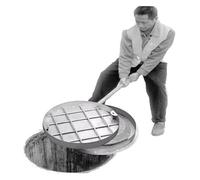 Stainless Steel Manhole Cover for Concrete Wells - Reinforced Sewer Covers for High-Traffic Areas(19.7IN/50cm)