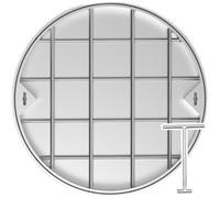 Stainless Steel Manhole Cover & Frame 38" Septic Tank Lid Replacement for Garden Patio & Parks Drain Cover with Hook 24-40 Inch Options Available