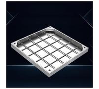 Stainless Steel Manhole Cover & Frame, Invisible Recessed Square Septic Tank Lid Covers w/Retractable Handle, Heavy Duty Yard Driveway Pavement Sewage Basin Cover(8cm,70 * 70cm/27.6 * 27.6in)