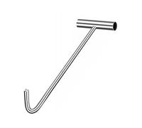 Stainless Steel Manhole Cover Hook - T-Handle Tool for Drains, Grill & Roll-Up Doors(8mm-50cm/19.7in)