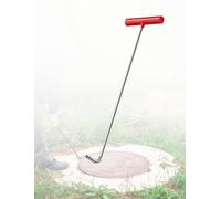Stainless Steel Manhole Cover Hook T-Shape Manhole Cover Hook Wear-resistant and Not Easily Broken(8MM,78CM/30.7in)