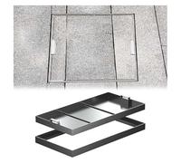 Stainless Steel Manhole Cover with Retractable Handles - Inground Septic Tank Lid, Durable and Secure, Size 50x50cm (19.7x19.7in) - Multiple Options Available