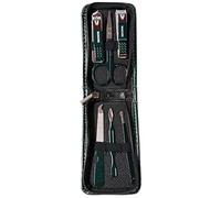 Stainless Steel Manicure Set Nails Cutter Set 6PCS Nails Care Kits Pedicure Set With Leather Travel Case For Women Men
