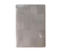 Stainless Steel Manicure Stamping Plate with Etched Geometric Patterns, Rectangular Transfer Board for Clear Pickup in Salon and Home Manicure Use Stamping Plate Geometric Pattern Transfer Board Steel
