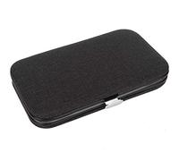 Stainless Steel Manicure Tool Set 8pcs Nail Clippers Nail File Pimple Removal Needle Kit for Home Salon Professional Use Pink Black Gray (Black)