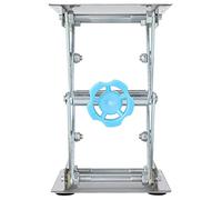 Stainless Steel Manual Adjustable Stand Table, Laboratory Lifting Platform, Height Adjustable from 45mm to 150mm with Rotating Handwheel for Chemistry Physics Biology Experimen