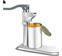 Stainless Steel Manual Can Opener - Heavy-Duty Tabletop, Labor-Saving Lever Handle, Multi-Size Compatible (30/50/80mm Cans) for Home & Commercial