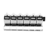 Stainless Steel Manual Clickers Counter 6 Unit Handheld Tallies Device for Industrial Tracking and Event Management Precisions Mechanical Tally Counter