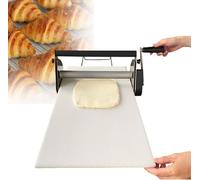 Stainless Steel Manual Dough Sheeter, Adjustable Thickness for Homemade Pizza, Fudge Crust, and Pastry, Easy Foldable Design