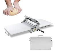 Stainless Steel Manual Dough Sheeter - Foldable Adjustable Thickness Dough Laminator Machine with Roller Board for Croissant, Pizza & Pastry Dough Preparation TYPE-300