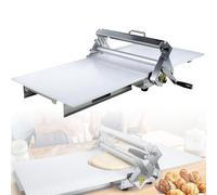 Stainless Steel Manual Dough Sheeter,Folding Dough Sheeter,Compact Dough Sheeter Machine for Bakery Pizza,with Adjustable Thickness,(1 Scrolling Panel),Commercial