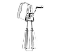 Stainless Steel Manual Egg Beater Efficient Kitchen Hand Whisk Mixer Dough Baking Tool (Silver, 25.5x14x6.5cm)