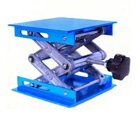 Stainless Steel Manual Lifting Table - Adjustable Lab Jack Stand, Height 50-460mm, 5-25kg Load Capaci, Perfect for Labs & RC Cars, 150x150mm Design