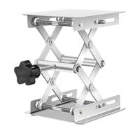 Stainless Steel Manual Lifting TableAdjustable Lab Jack Stand Scissor Platform 50460mm Height 525kg Load Capacity for tory & RC Applications